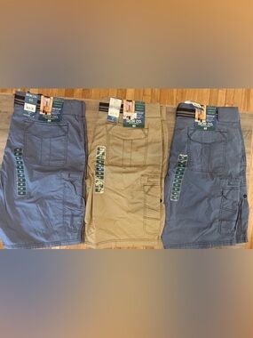 (3) Iron Co Shorts Mens 40 Cargo Belted Outdoor NWT MSRP $48